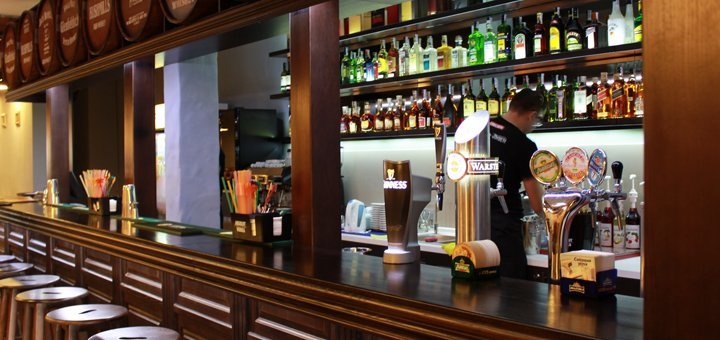 The interior of the grill pub restaurant. come at a discount