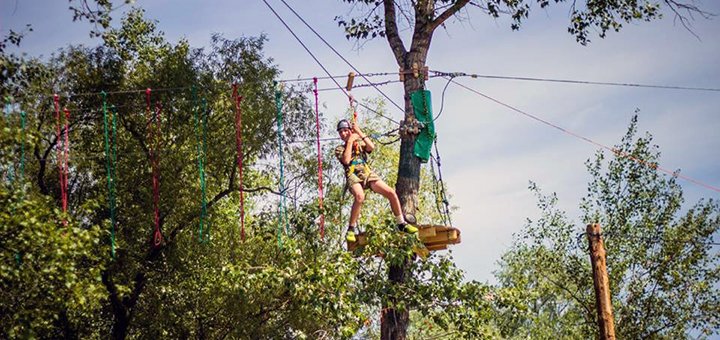 Скидка на маршруты веревочного парка от клуба активного отдыха «Shanti Extreme» в Киеве