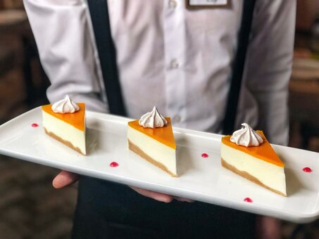 Promotion for desserts and other dishes at the parmesan restaurant in mariupol. book with a discount