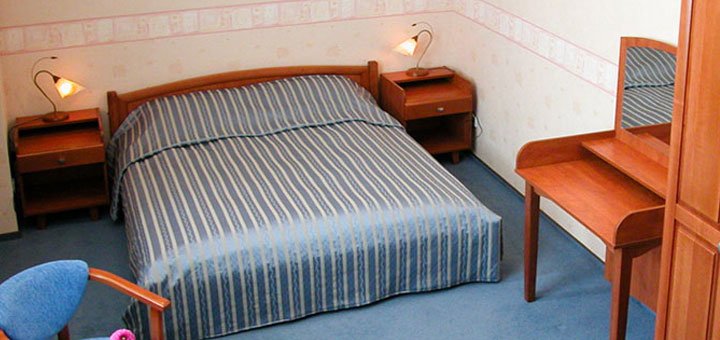 A room in the hotel "7 days" in Kyiv. Book a hotel with a discount.