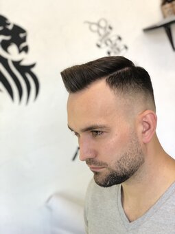 Haircut in the busat barbershop