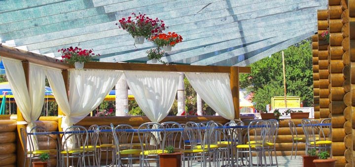 Restaurant of the hotel complex &quot;black sea&quot;. relax on the action
