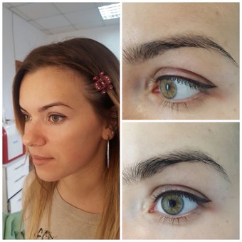 Correction and dyeing of eyebrows permanent make-up in the beauty studio "Polaris" in Nikolaev. Sign up for a discount.