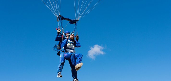 Parachute jumps at the Odessa flying club in Odessa. Order cheap