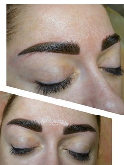 Eyebrow tattooing at Anna Kolesnik's cosmetology studio in Kharkov. Sign up for the promotion.